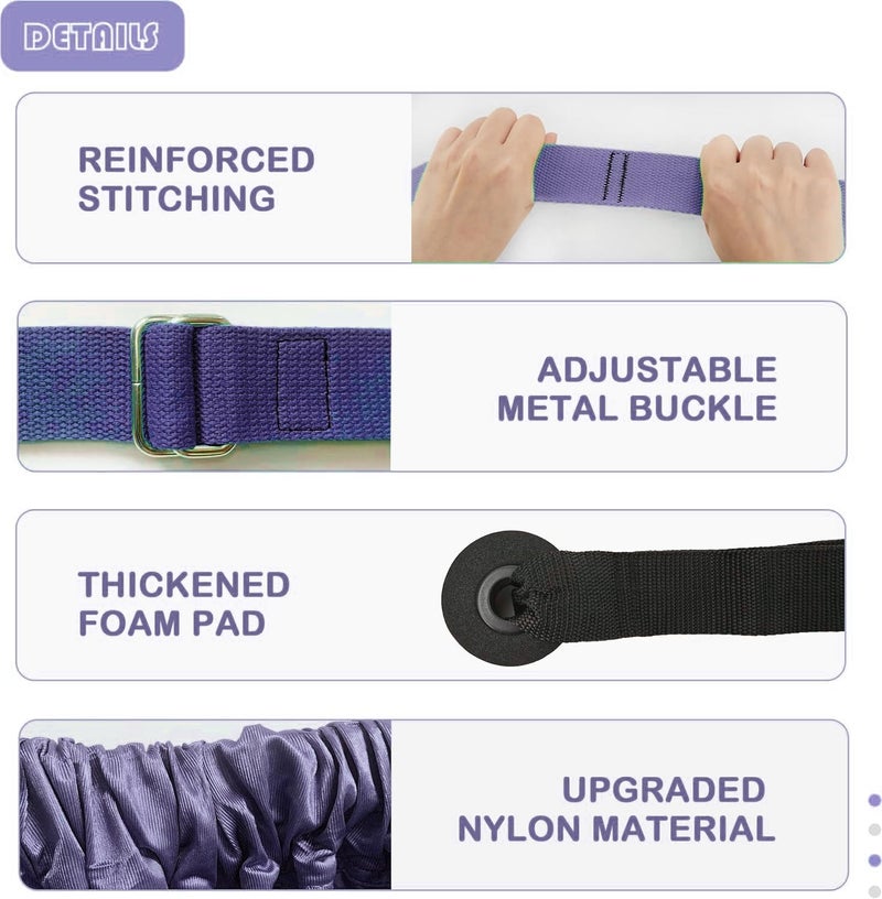 Elfzone Yoga Door Swing - Yoga Strap, Backbend Training Stretching Rope with Door Anchor, Flexibility Trainer Stretching Equipment Assist Stretch Strap for Fitness Gymnastics Dance Aerial Yoga Ballet - Image 5